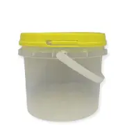 Bulk 100 x 0.8L Honey Bucket with Lid - 1Kg Clear Tamper Proof Plastic Tub