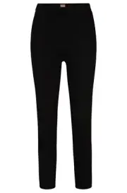 HUGO BOSS Women Tapered Leg Pants in Stretch Fabric - Regular Fit - Size 4 / 26