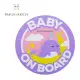 【MARCUS＆MARCUS】 Baby On Board 矽膠靜電貼-鯨魚