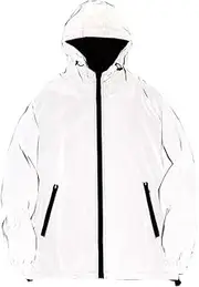 [Longhuateng] TR Women's Fully Reflective Jacket Cycling Jacket, Grey-2, Small