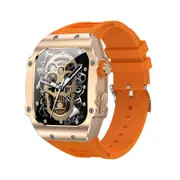 Smart Watch (Dial/Call) Outdoor Sports Watch for Men Waterproof Smartwatches 1.91 Super Large HD Touch Screen Sleep Monitor Bluetooth Call for iOS Android Phone-Orange