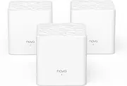 Tenda AX1500 Whole Home Mesh Wi-Fi 6 System, Dual Band Gigabit WiFi Mesh, Smart Ultra-Low Latency Seamless Roaming, Compatible with Alexa, Parental Controls, Easy Setup【Nova MX3(3-Pack)】