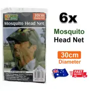 6X Mosquito Head Net Fly Bee Bug Insect Mesh Hat Mozzie Protector Outdoor