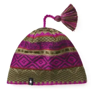 【SmartWool】Dazzling 美麗諾羊毛 夢幻仙境小圓帽.保暖針織帽.毛線帽.羊毛帽(SW010436-044 紫莓/綠)