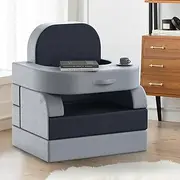 Sunoble Folding Sofa Bed Memory Foam Convertible Reading Pillow Fold Out Sleeper Chair Bed Foldable Mattress Futon Couch Lounge Removable Cover for Living Room Guest Use Home Office