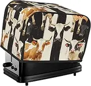 Generic Cow Print 2 Slice Toaster Cover Fingerprint Bread Maker Protectors,Kitchen Small Appliance Dust Cover