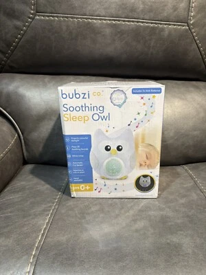 NEW SEALED Bubzi Co Soothing Sleep Owl Plush Starlight Projector Lullabies 8"