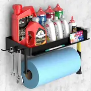 Garage Paper Towel Holder with Shelf, One Hand Tear, 12 Inch Shop Paper Towel Ho
