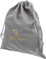 Gogogmee Foldable Duffle Bag for Travel Hair Dryer Storage Bag Brush Holder Drawstring Closure Compact Travel Storage Case for Hair Tools Must Have for Home Hotel
