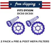 NEW 4 x Pre Post Motor HEPA Filter for Dyson DC50 DC50i Animal Complete Vacuum