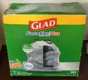 Glad ForceFlexPlus Tall Kitchen Drawstring Trash Bags Gain + Febreze 13 Gal 90ct