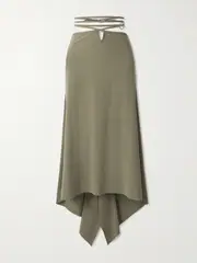 [Christopher Esber] Christopher Esber - Wrap-effect Jersey Pareo - Green - UK 6 UK 6 Green