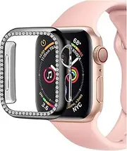 BRRTMTPAOK 10pcs/Protective Case Compatible With Apple Watch Case 44mm 38mm 40mm 42mm Compatible With IWatch Series 6 SE 5 4 3 2 1 watch case(Black,38mm Series 321)