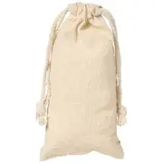 J.Burrows Calico Drawstring Bag 10 x 20cm Natural 10 Pack