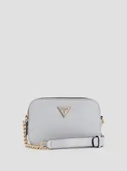 GUESS Women's Lavender Grey Noelle Camera Crossbody Bag