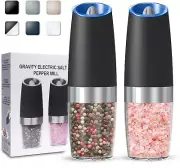 Gravity Electric Salt and Pepper Grinder Set of 2, Automatic Salt and Pepper