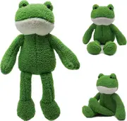 40cm Frog Plush Toy Cute Frog Stuffed Plushie Cuddly Toys Soft Long-Legged Frog Animal Plush Dolls Decoration Gift for Girls Kids (Green 40 cm)
