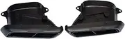 Carbon Fiber Glossy/Matte Black AMG Exhaust Tips Muffler Tip Compatible For Mercedes C63 W205 C200 C300 C260 C180 15-18 Year(Carbon fiber black b)
