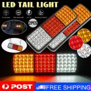 2x 75 LED Tail Lights Stop Indicator Reverse Lamp 12V Trailer Truck Ute Light OZ