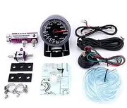 BGBLKLGPPN 60MM Car Turbo Boost Gauge 3Bar + Adjustable Turbo Boost Controller Kit 1-30PSI in-Cabin Car Meter Boost Gauge(with Purple Controll)