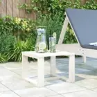 White Solid Wood Pine Garden Side Table 40x38x28.5 cm Outdoor Furniture