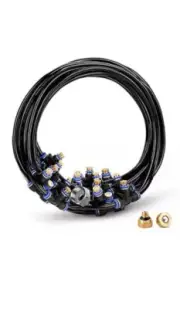 HOMENOTE Misting Cooling System 75.46FT 23M Misting Line + 34 Brass Mist Nozzles