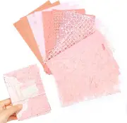 16 Pieces Scrapbook Paper Textured Paper, Snow Dot Mesh Mulberry Mix Special Pap