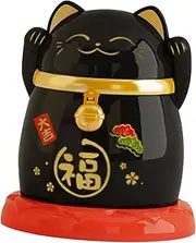 Ｂｅｓｇａ Toothpick Box Container Case China Lucky Cat Durable Toothpick Dispenser Box Holder Toothpick Case for Restaurant Farmhouse, Black