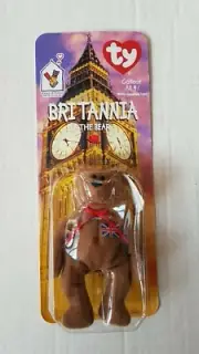 TY Britannia Beanie Baby "The Bear" Rare with Two tag Errors