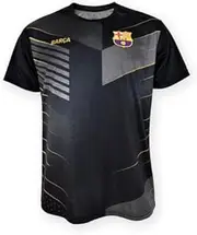[FCB] FC Barcelona BARÇA Licensed Training T-Shirt, Black, Adult Size M, Black, M