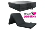 FOLDING EXERCISE FLOOR MAT DANCE YOGA GYMNASTICS TRAINING JUDO PILATES - BLACK