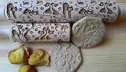 Rolling Pin Glamorous Cats Pattern Embossing Laser Cut Small Big