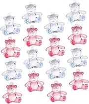 Parliky Newborn Shower Charm 48pcs Handmade Plush Toys Acrylic Bear Decorations for DIY Accessories