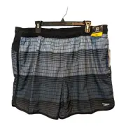 Speedo swim trunks. 4-way stretch, UPF 50+ sun protection. Men's XXL.