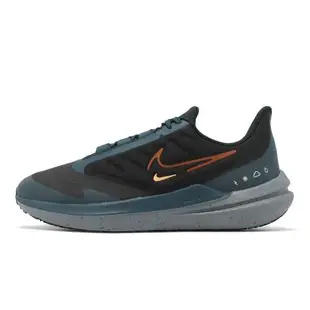 Nike 慢跑鞋 Air Winflo 9 Shield 藍 黑 男鞋 防潑水 運動鞋 DM1106-002