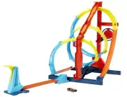 Hot Wheels Corkscrew Twist Track Set Track Builder Unlimited Kit incl 1 car New
