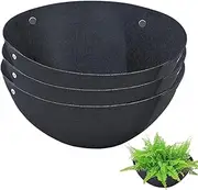 Planter Basket Liners - Black Garden Pot Liners, 3pcs Coco Inserts | Hanging Basket Refills For Flowers, Round Window Box Liner For Plants, Outdoor Decoration Prevents Birds From Nesting In Pots