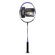 Nivia 7066 Arc Light 500 Alloy Graphite Strung Badminton Racket with Full Racket Cover Black/Blue, Maximum String Tension- 20lbs