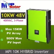 MPI 10kw Hybrid MPP Solar Inverter 3 phase 400vac 48v max PV 900v dual mppt VDE