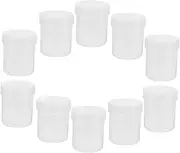 PartyKindom Plastic Mason Jars Wide Mouth with Lotion Container Lids 150ml Storage Containers for Home Travel
