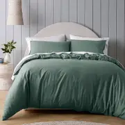 Bianca Riviera Green Quilt Cover Set Single