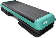 Yes4All Aerobic Exercise Workout Step Platform With 4 Adjustable Risers, 3-Level Step Up Exercise 110CM, 136Kg Capacity Aerobic Stepper Bench