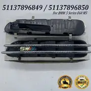 2PCS 51137896849 51137896850 Left + Right Chrome Car Fender Side Panel Grilles Vents For B-MW 5 Series E60 M5 Badge