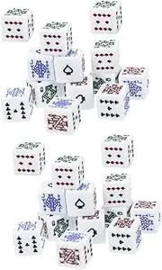 TOYANDONA 2sets Poker Dice Prop Liar Dice Game Portable Acrylic Set for Parties 16pcs*2