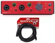 Focusrite Clarett+ 2Pre USB-C Audio Recording Interface JFET/ADAT + XLR Cable