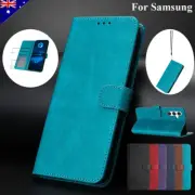 For Samsung S24 FE S23 S22 S21 S20 Ultra Plus Note Leather Card Case Flip Cover