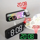 180° Rotation Digital Projection Alarm Clock Luminous Electronic LED Clock