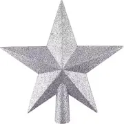 Glitter Star Mini Christmas Tree Topper Shatter-Proof Small Christmas Tree Decor