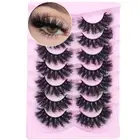 Mink Lashes Fluffy Eyelashes Mink Wispy Dramatic False Eyelashes Thick Volume 6D