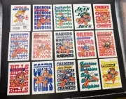 1990 Argus Garfield NFL Mini Posters/Schedules Complete AFC Complete Set Mint
